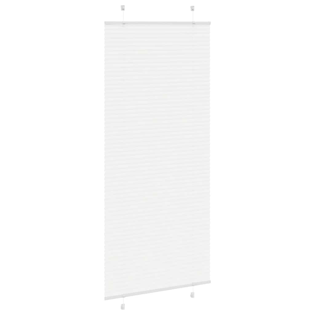 Plissee Weiß 90x200 cm Stoffbreite 89,4 cm Polyester