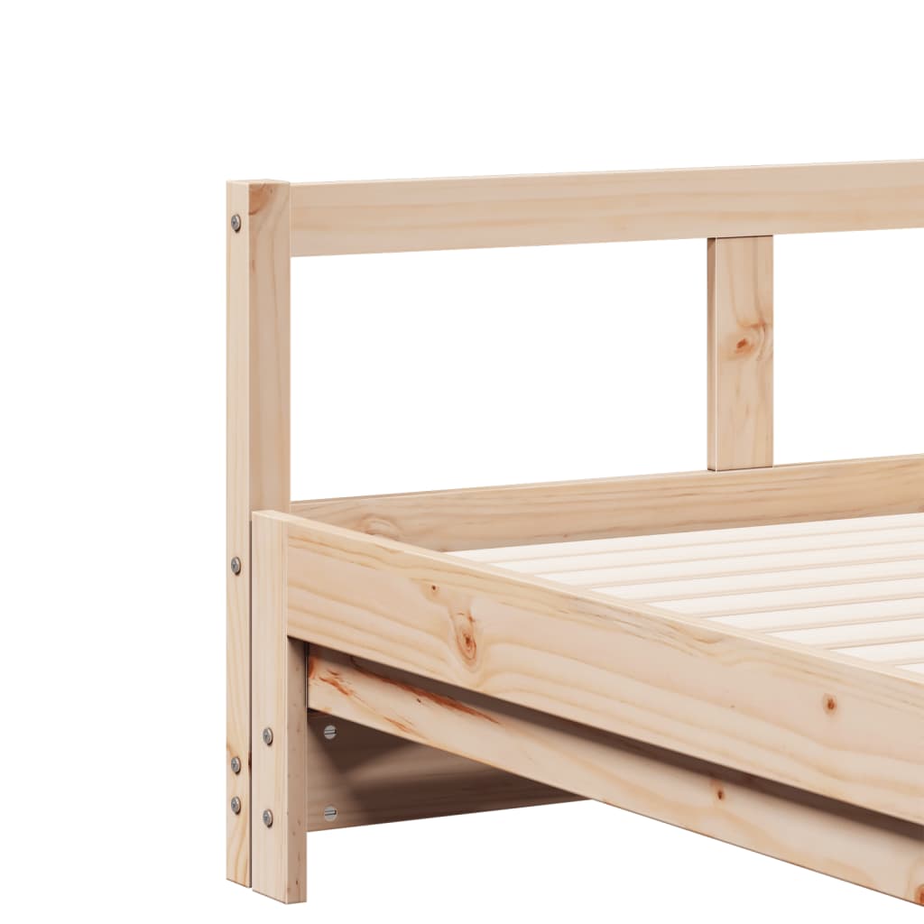 Lit de repos sans matelas 80x200 cm en pin massif