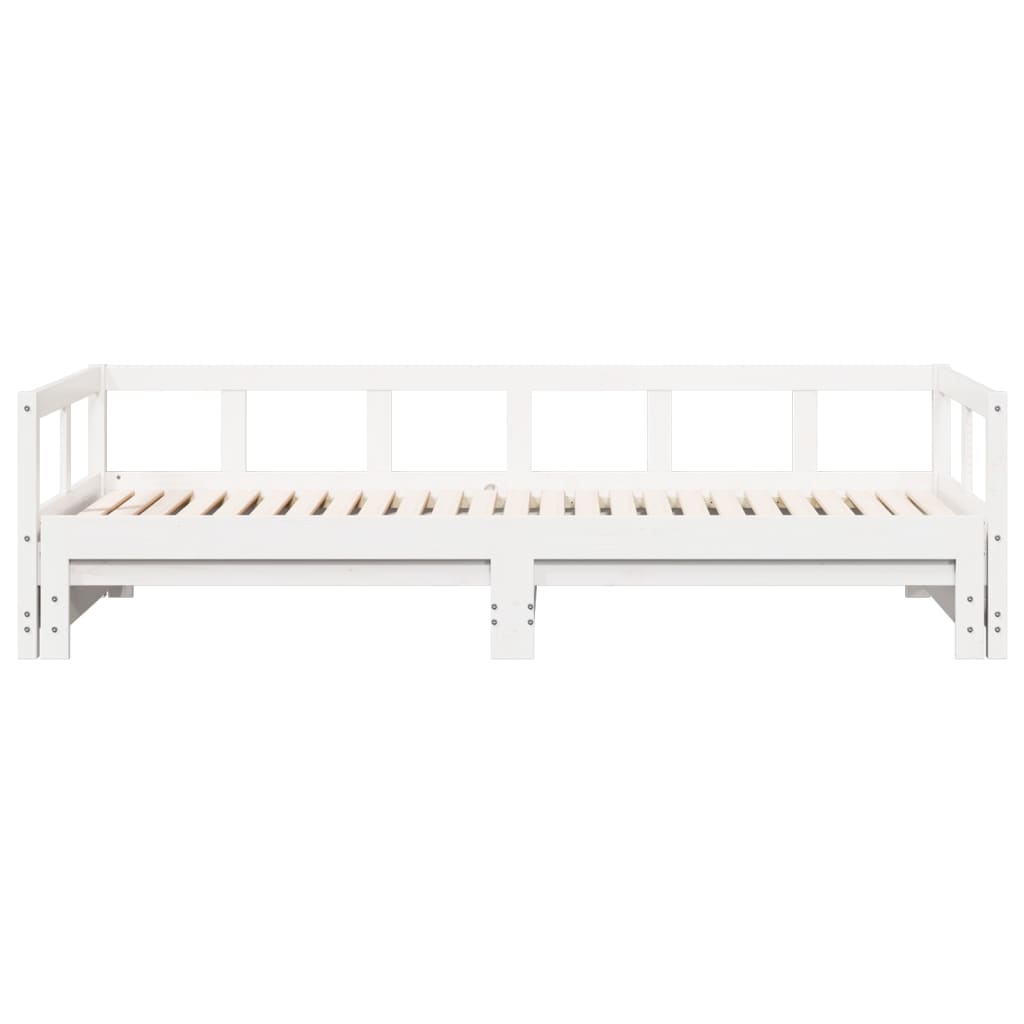 Lit de repos sans matelas blanc 80x200 cm en pin massif