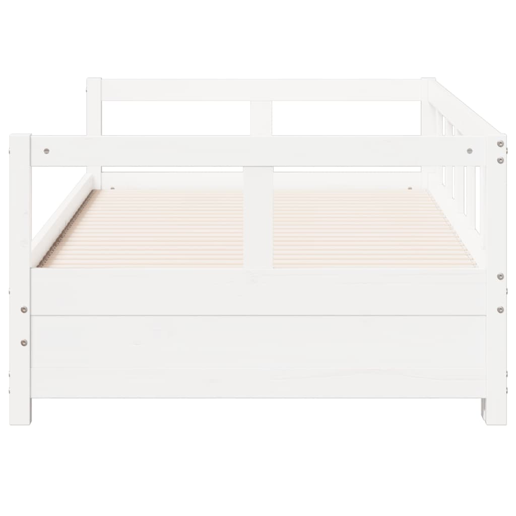 Lit de repos sans matelas blanc 80x200 cm en pin massif