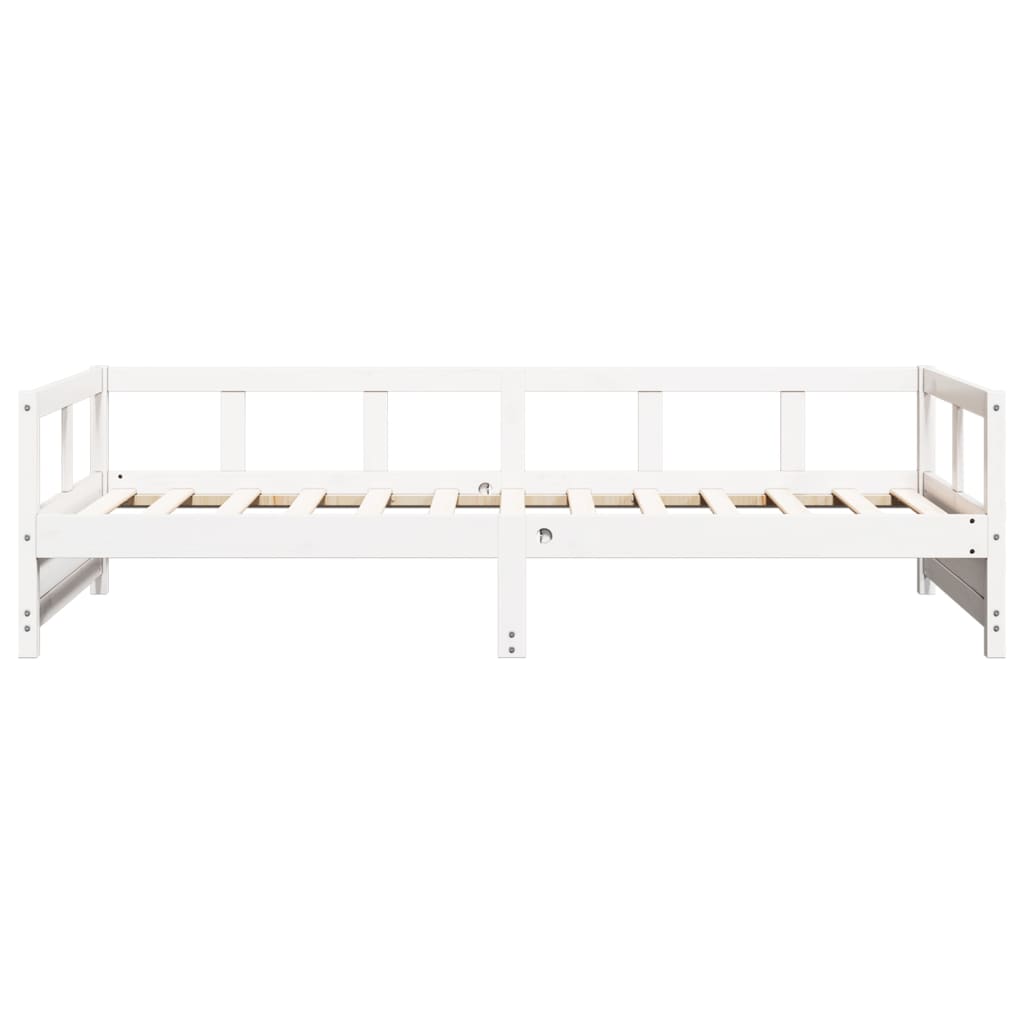 Lit de repos sans matelas blanc 80x200 cm en pin massif