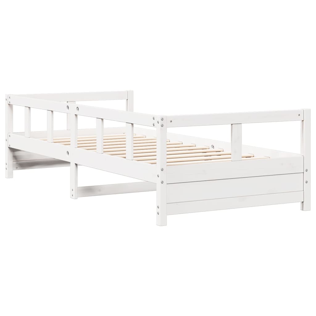 Lit de repos sans matelas blanc 80x200 cm en pin massif