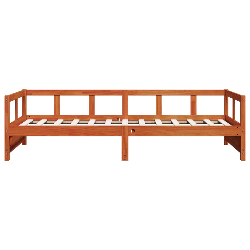 Lit de repos sans matelas ciré marron 80x200 cm bois de pin massif