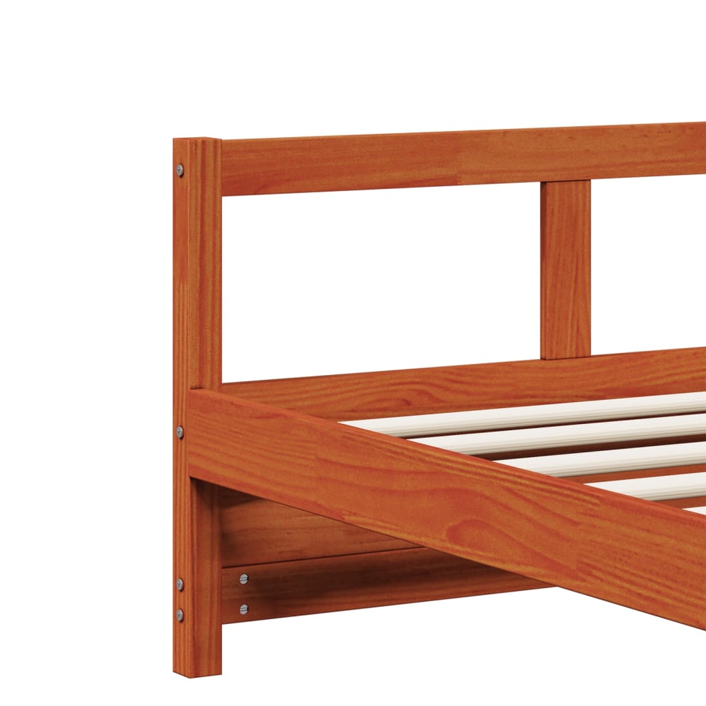 Lit de repos sans matelas ciré marron 80x200 cm bois de pin massif