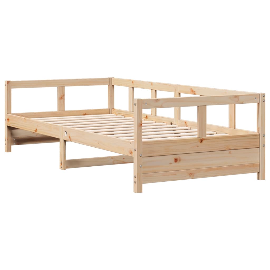 Lit de repos naturel 90x190 cm en bois de pin massif