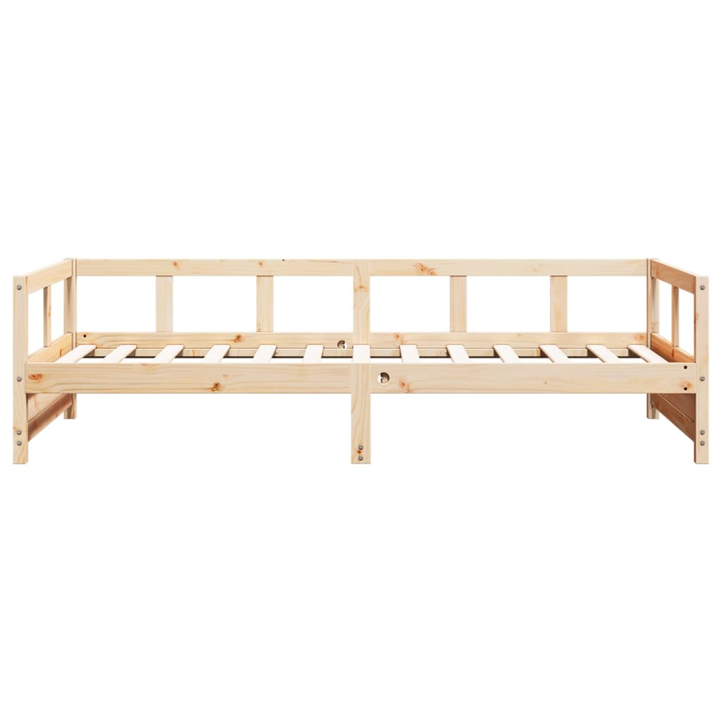 Lit de repos naturel 90x190 cm en bois de pin massif