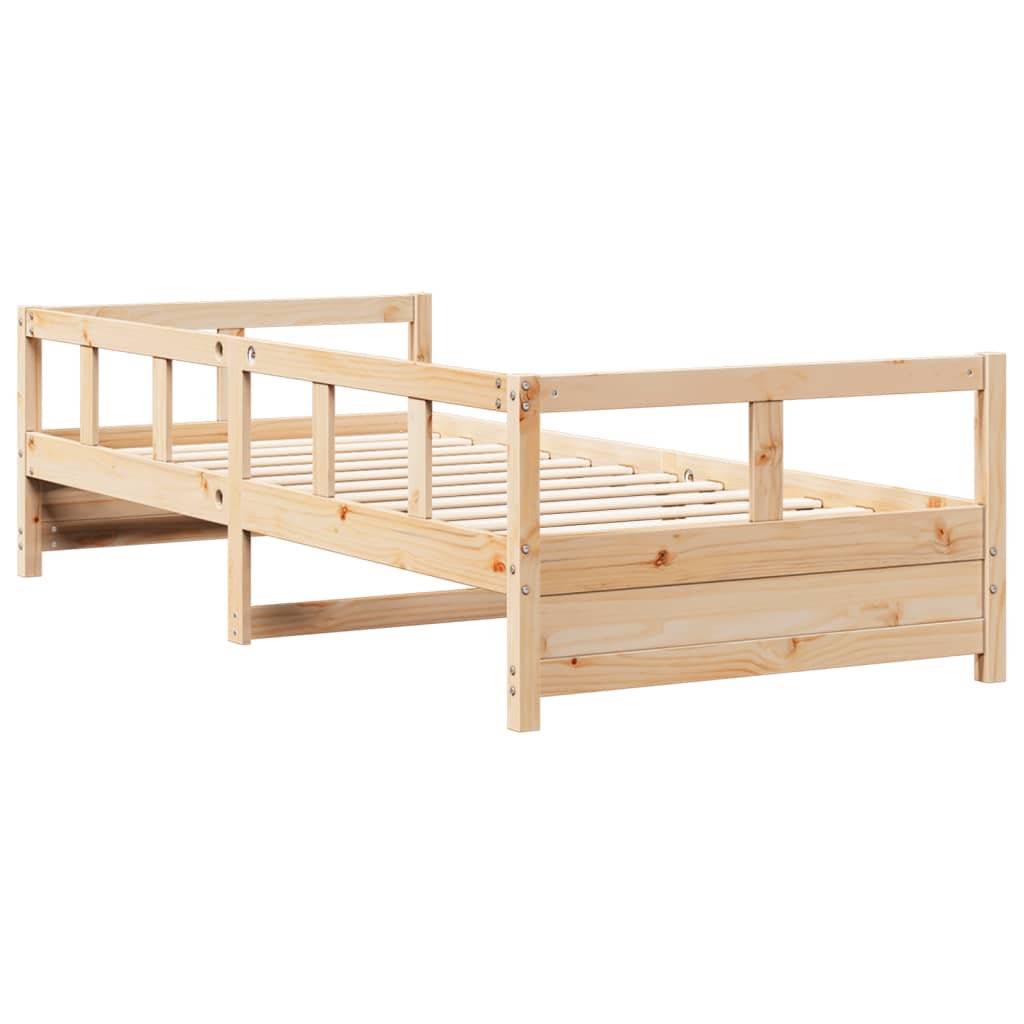 Lit de repos naturel 90x190 cm en bois de pin massif