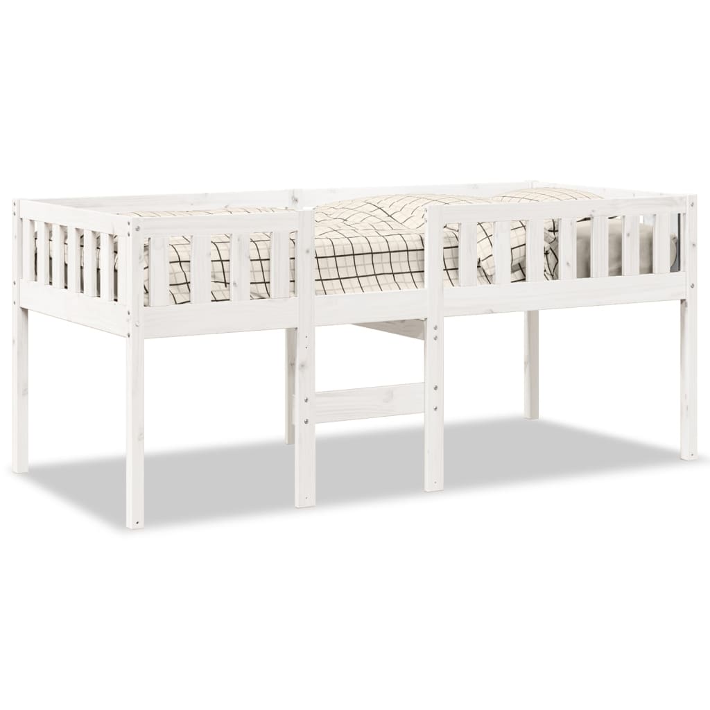 Lit enfant sans matelas blanc 80x200 cm bois de pin massif