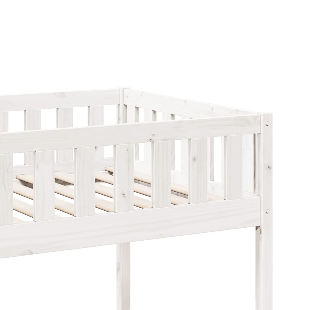 Lit enfant sans matelas blanc 80x200 cm bois de pin massif