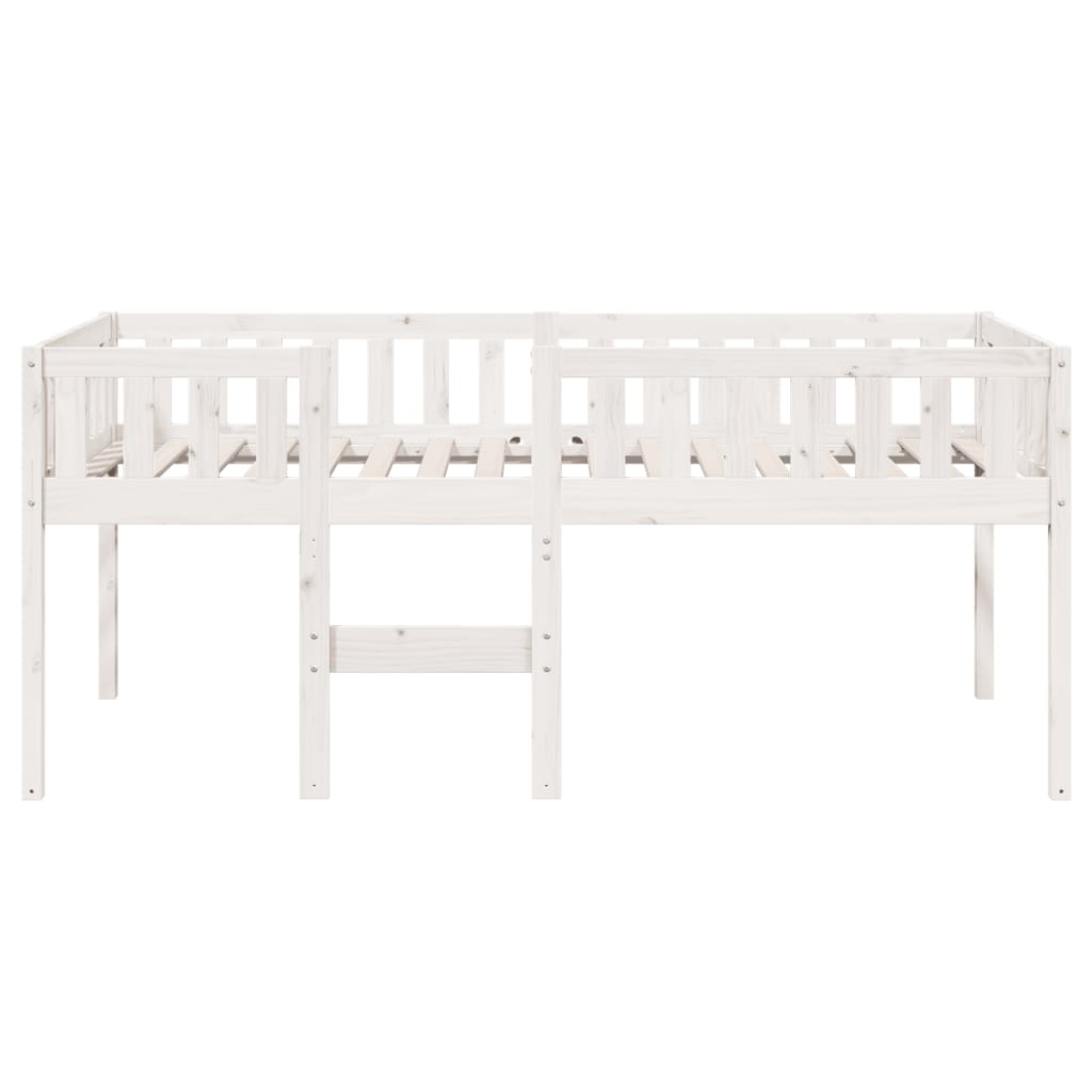 Lit enfant sans matelas blanc 75x190 cm bois de pin massif