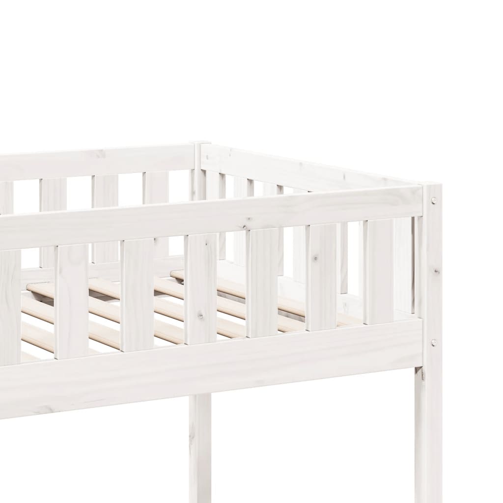 Lit enfant sans matelas blanc 75x190 cm bois de pin massif