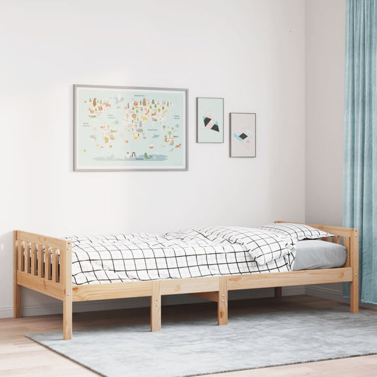 Lit enfant sans matelas 90x200 cm en pin massif