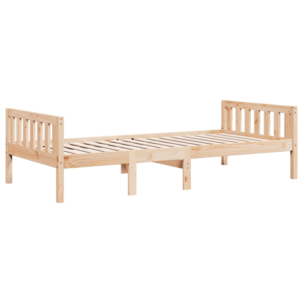 Lit enfant sans matelas 75x190 cm en pin massif