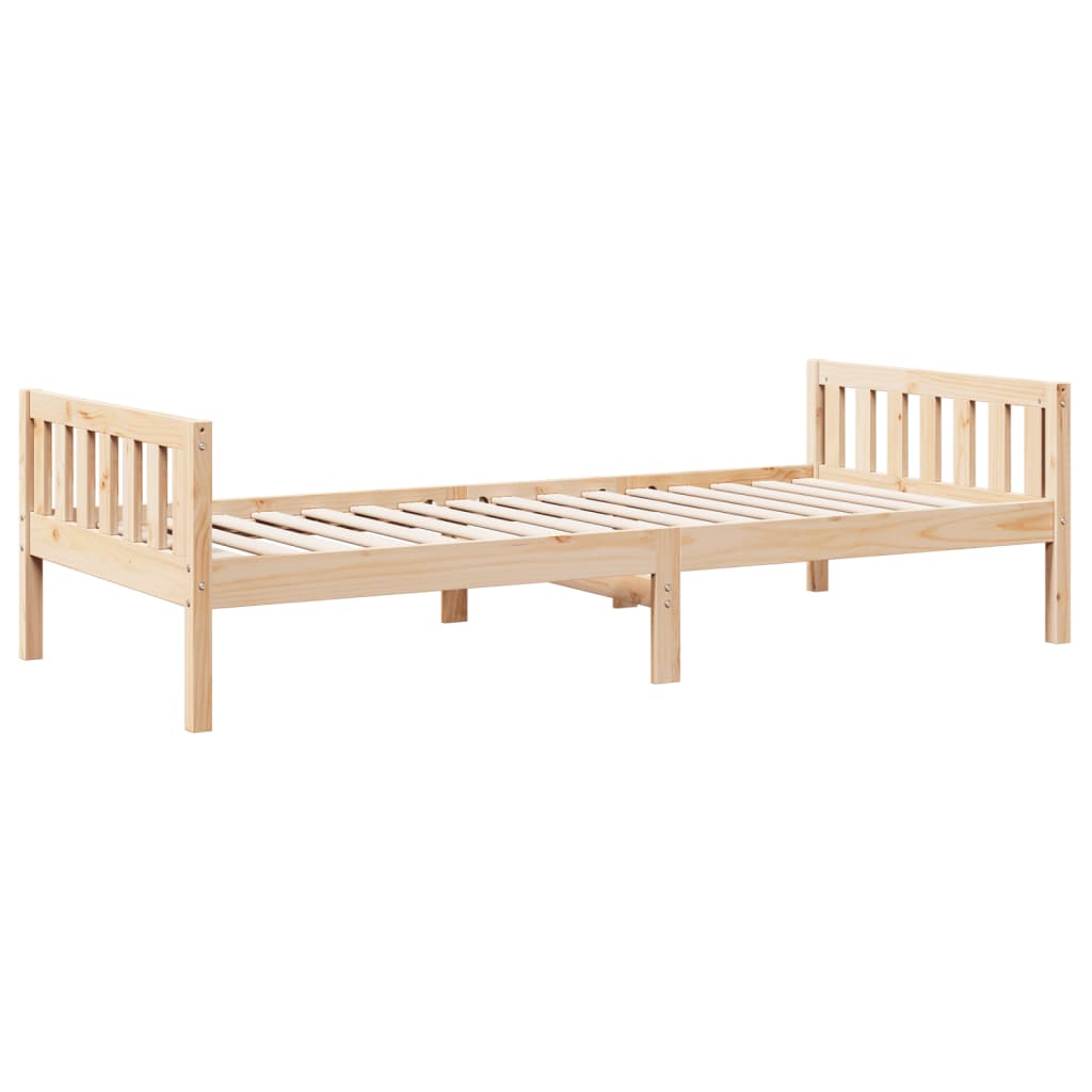 Lit enfant sans matelas 75x190 cm en pin massif