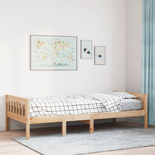 Lit enfant sans matelas 75x190 cm en pin massif