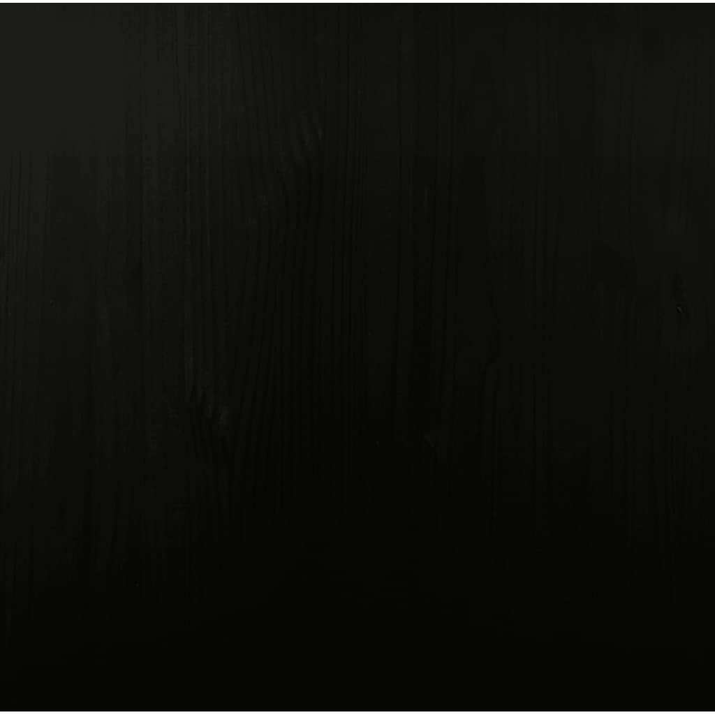 Meuble à roulettes avec tiroirs MOSS en pin massif noir