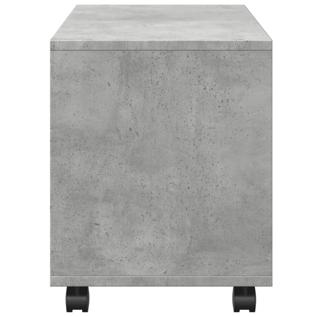 Armoire roulante gris béton 72x33x42,5 cm en bois
