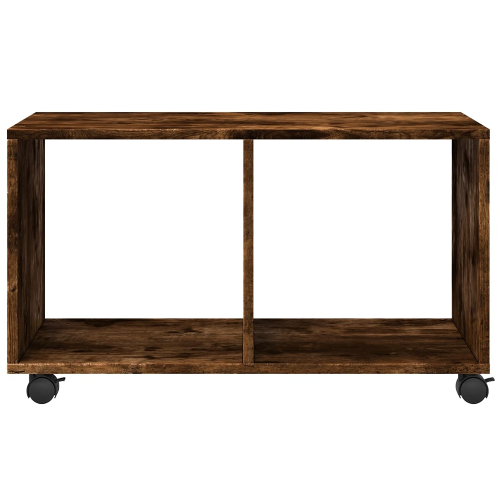 Rolling Cabinet Smoked Oak 72x33x42.5 cm Wood Material