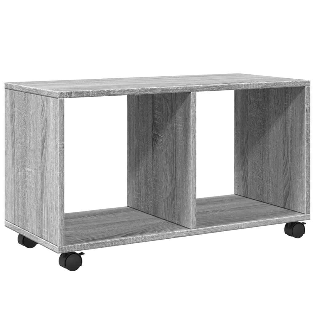 Rolling Cabinet Grey Sonoma 72x33x42.5 cm Wood Material
