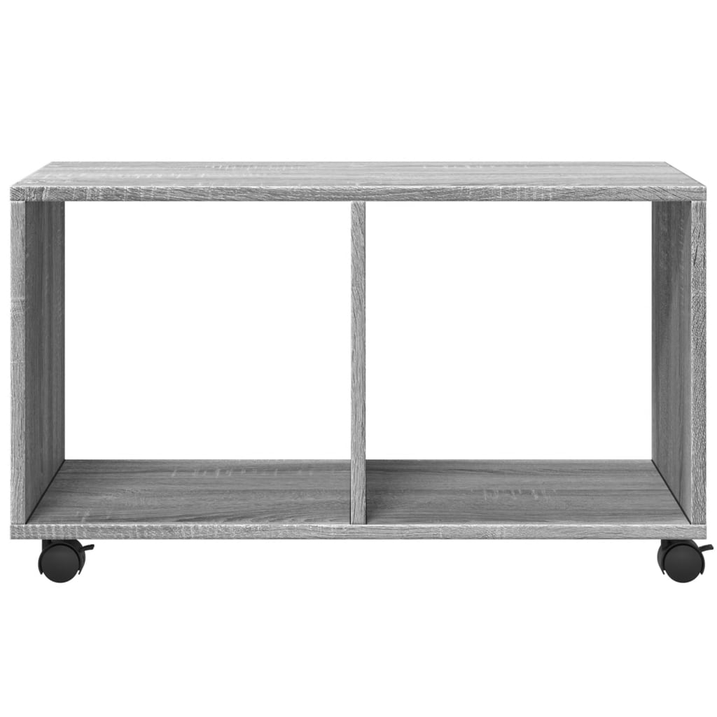Rolling Cabinet Grey Sonoma 72x33x42.5 cm Wood Material