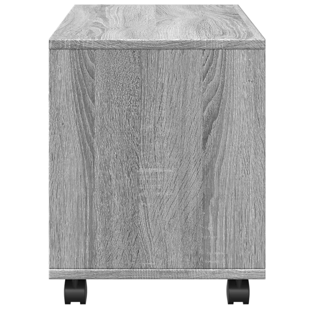 Rolling Cabinet Grey Sonoma 72x33x42.5 cm Wood Material