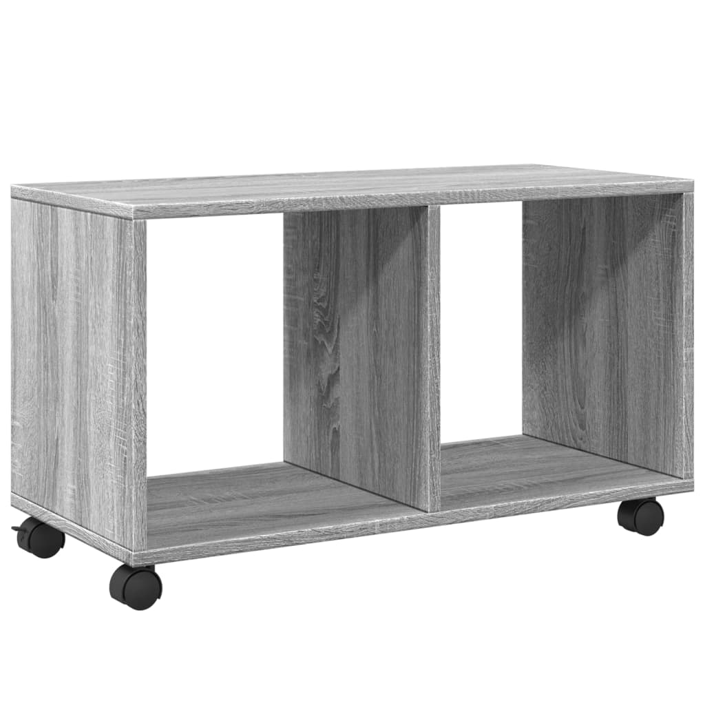 Rolling Cabinet Grey Sonoma 72x33x42.5 cm Wood Material