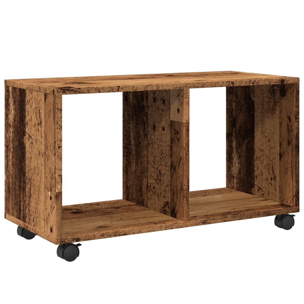 Rolling Cabinet Old Wood Look 72x33x42.5 cm Wood Material