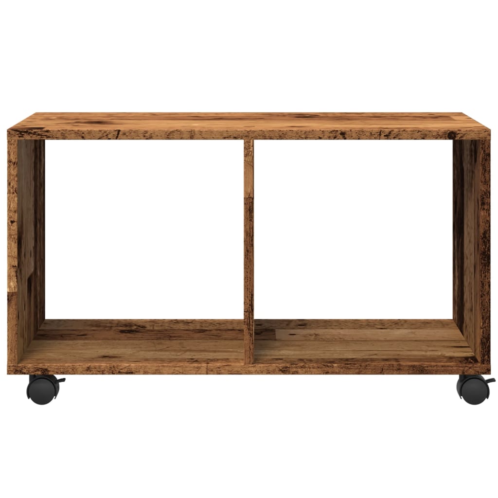 Rolling Cabinet Old Wood Look 72x33x42.5 cm Wood Material