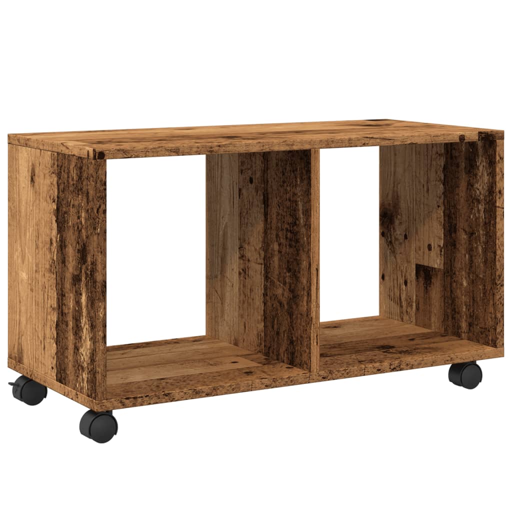 Rolling Cabinet Old Wood Look 72x33x42.5 cm Wood Material