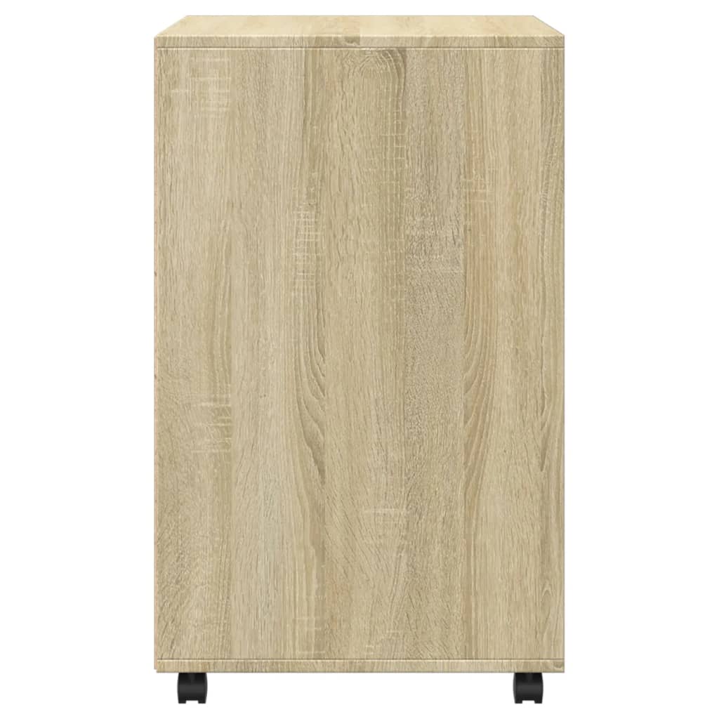 Armoire roulante chêne Sonoma 60x48x81 cm matériau bois