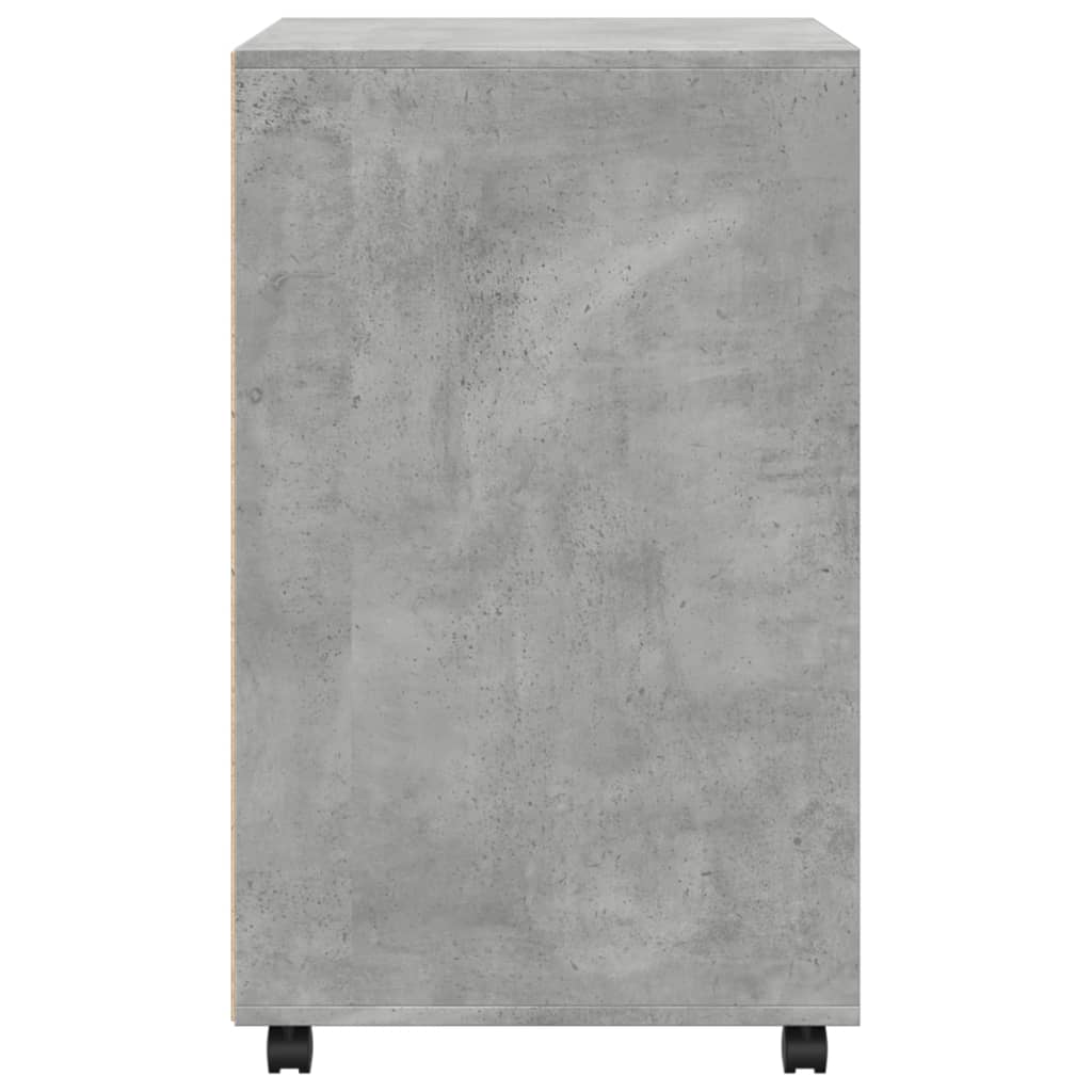 Armoire roulante gris béton 60x48x81 cm en bois