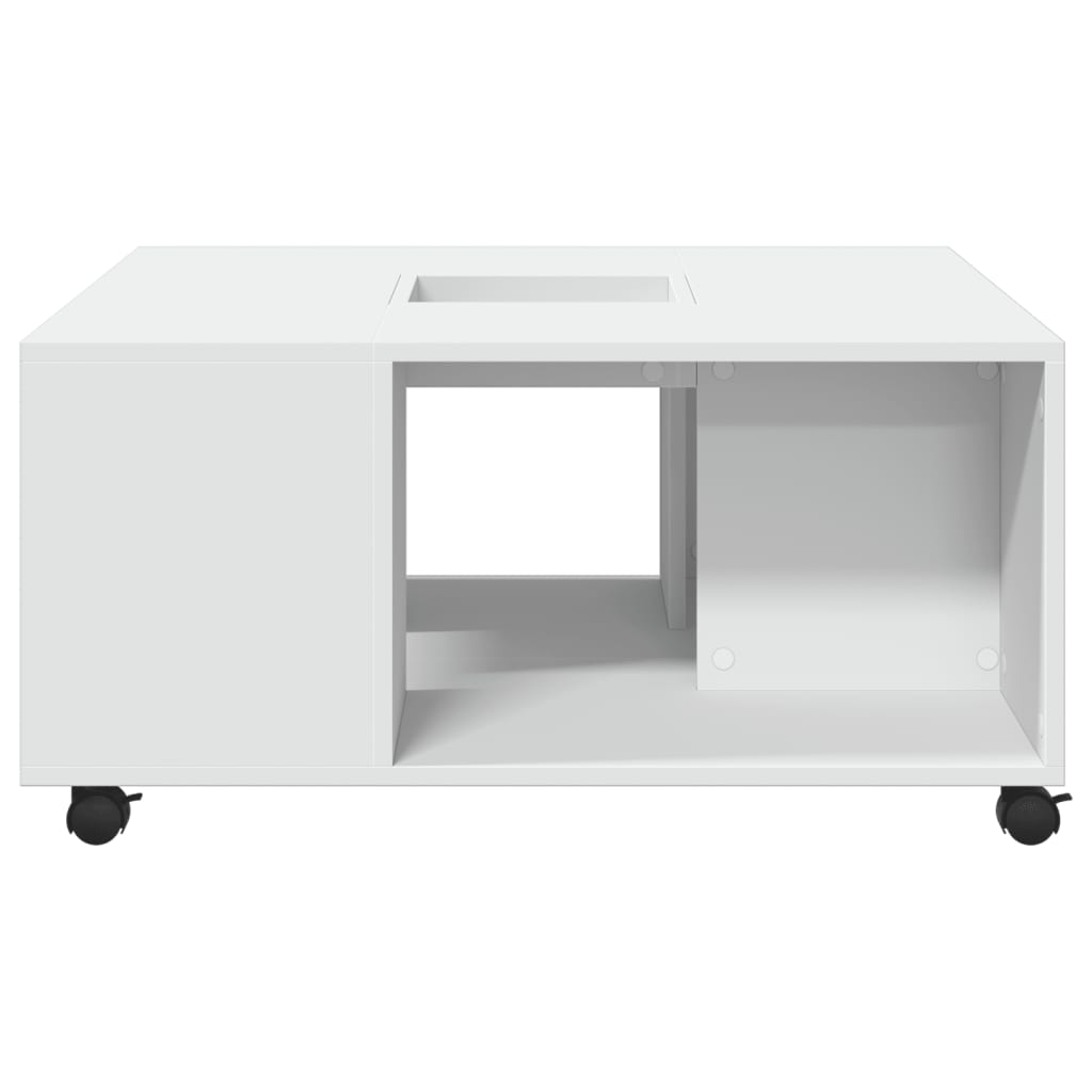 Coffee Table White 80x80x40 cm Wood Material