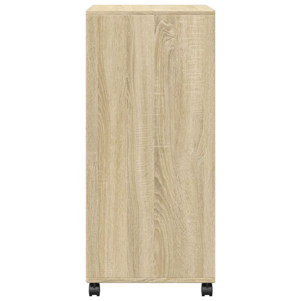 Armoire roulante chêne Sonoma 55x40x91 cm matériau bois
