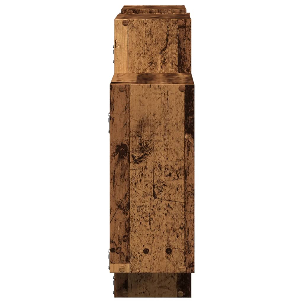 Étagère murale aspect bois de récupération 159x18x65 cm en bois