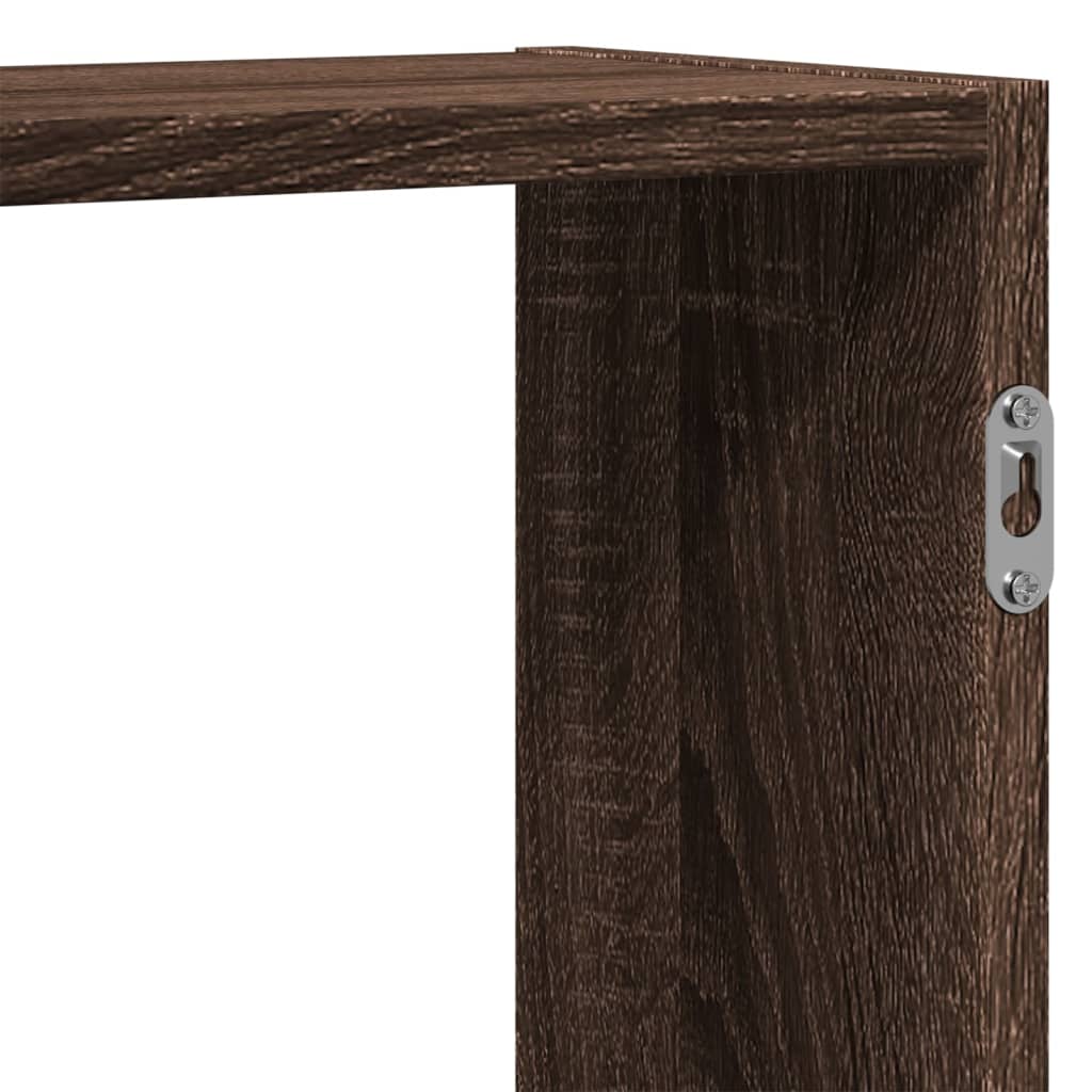 Wall shelf brown oak look 129x18x42 cm wood material