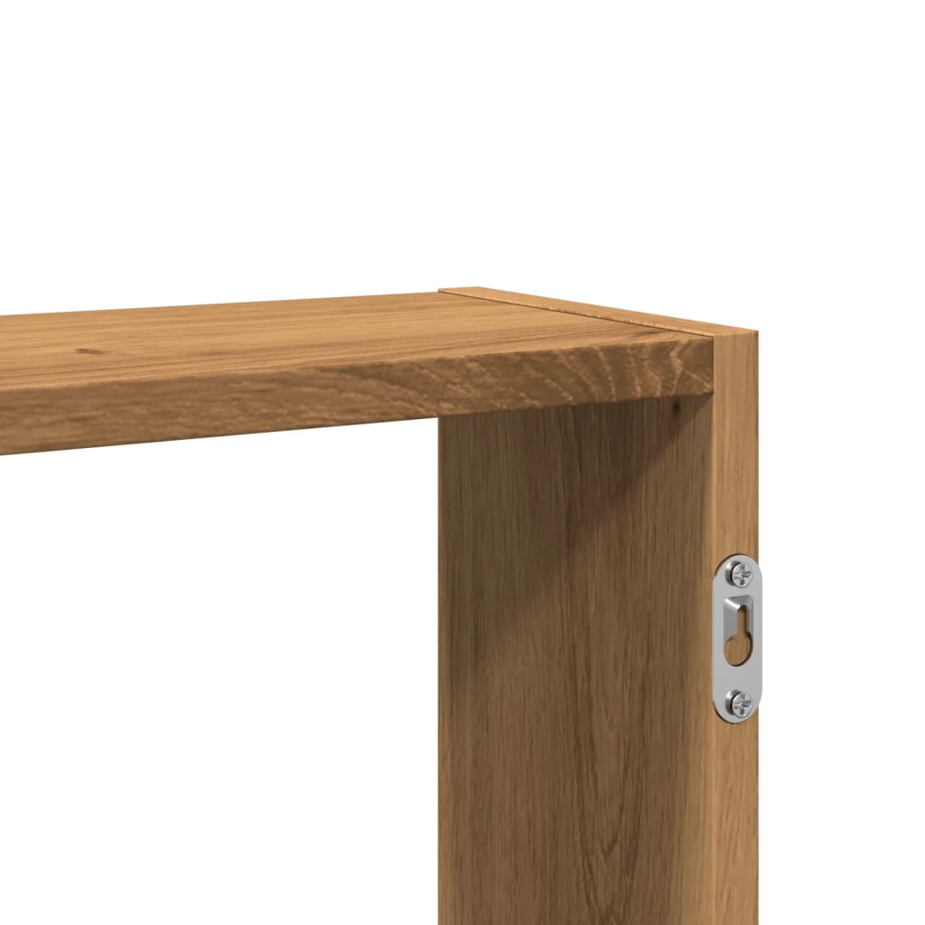 Wall shelf Artisan oak 99x15x60 cm wood material
