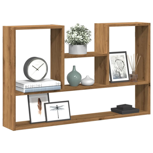 Wall shelf Artisan oak 99x15x60 cm wood material