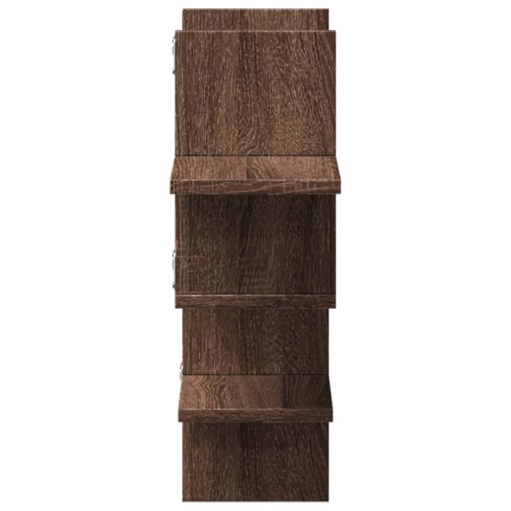 Wall shelf brown oak look 124.5x18x60.5 cm wood material