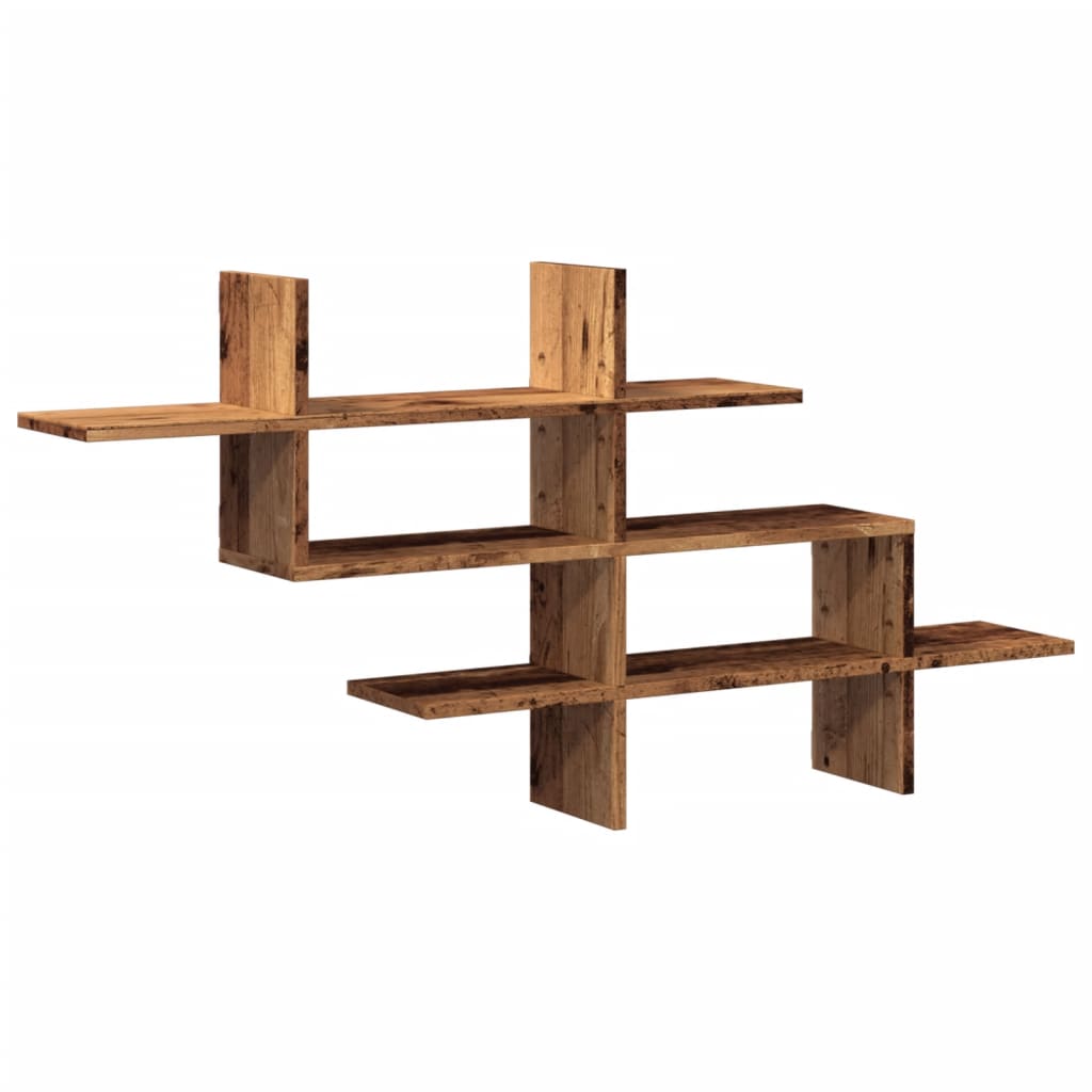 Wall shelf old wood look 124.5x18x60.5 cm wood material