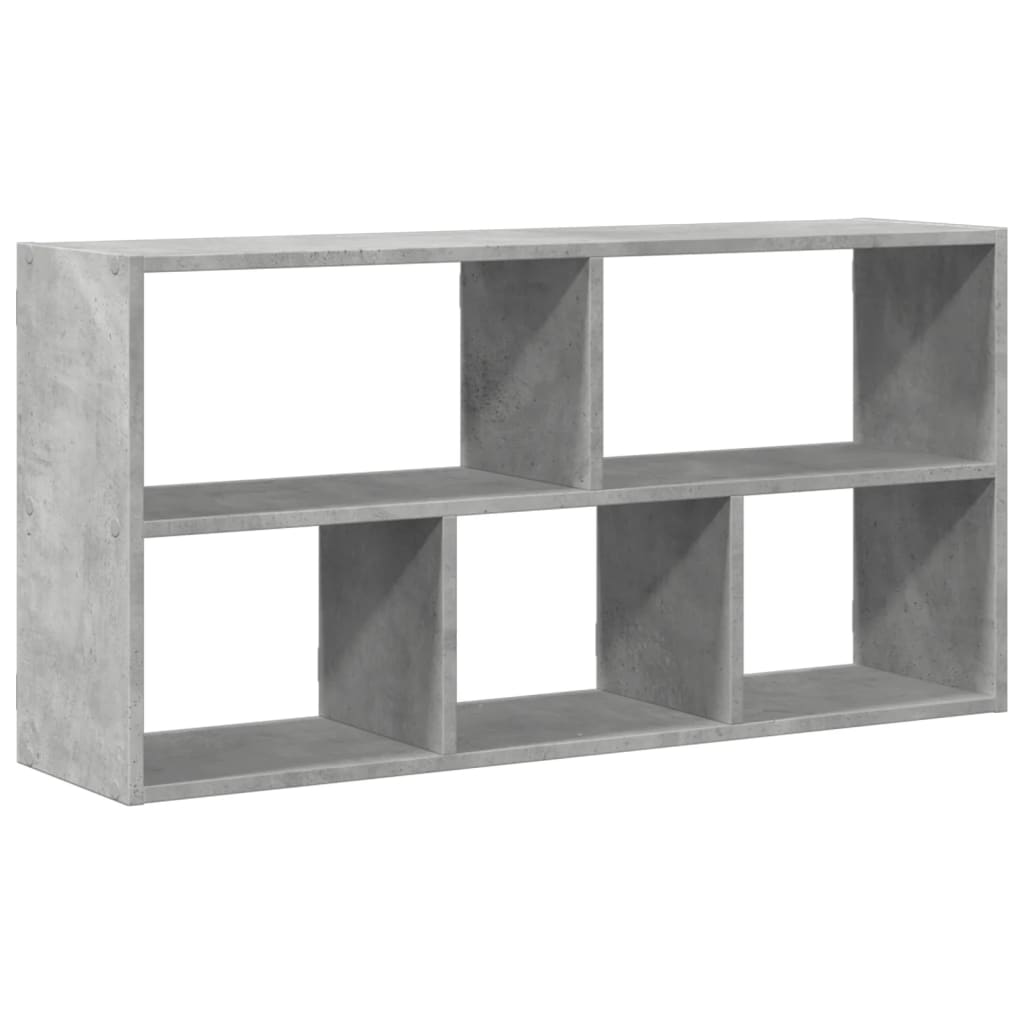 Wall shelf concrete grey 100x25x50 cm wood material