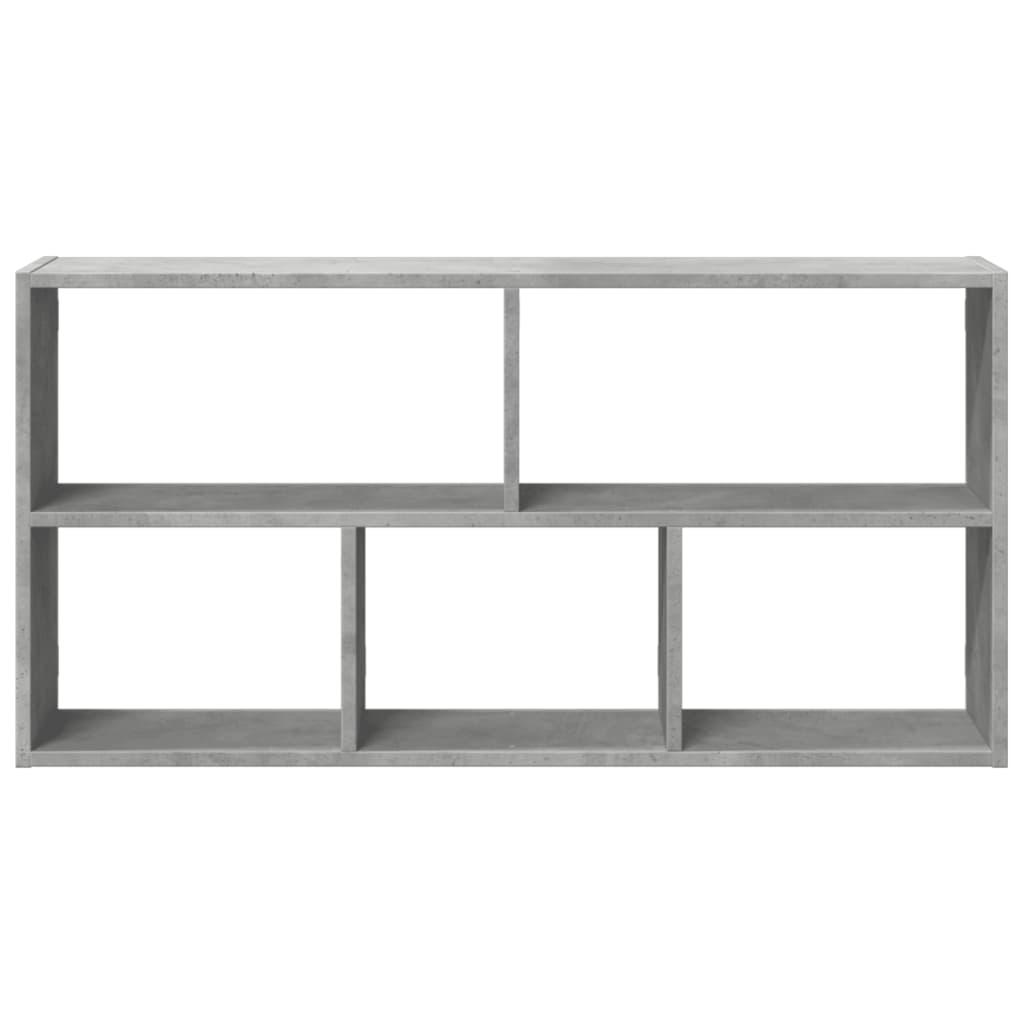 Wall shelf concrete grey 100x25x50 cm wood material