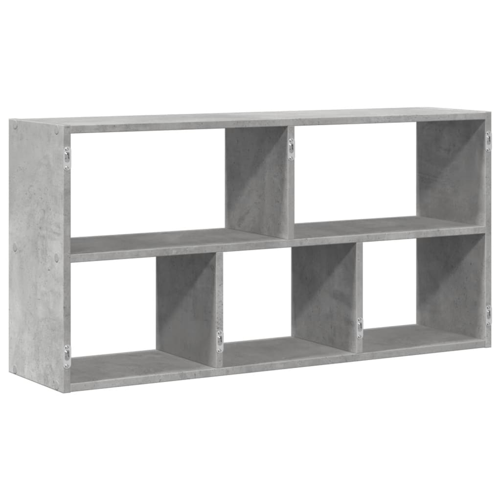 Wall shelf concrete grey 100x25x50 cm wood material