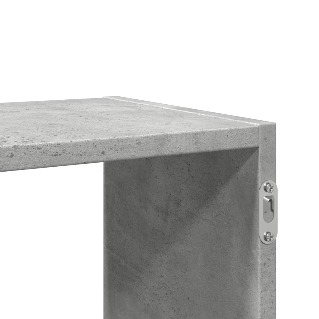 Wall shelf concrete grey 100x25x50 cm wood material
