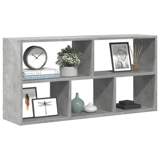 Wall shelf concrete grey 100x25x50 cm wood material