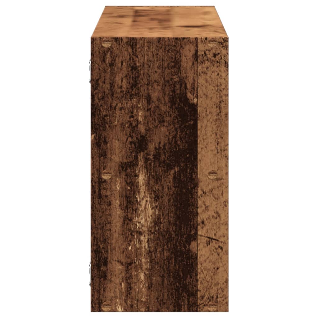 Wall shelf old wood look 100x25x50 cm wood material