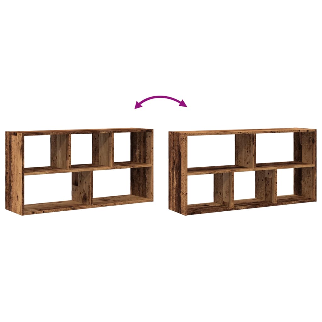 Wall shelf old wood look 100x25x50 cm wood material