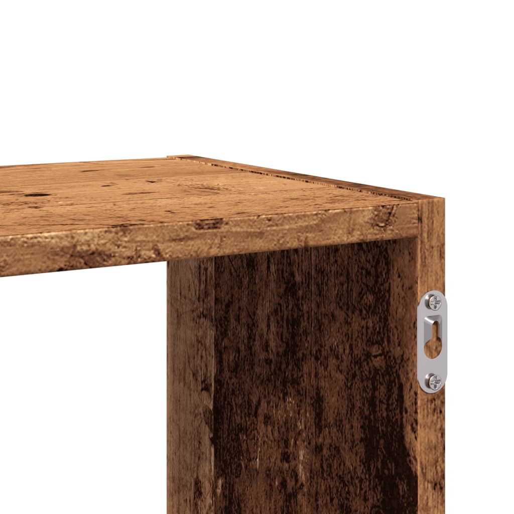 Wall shelf old wood look 100x25x50 cm wood material