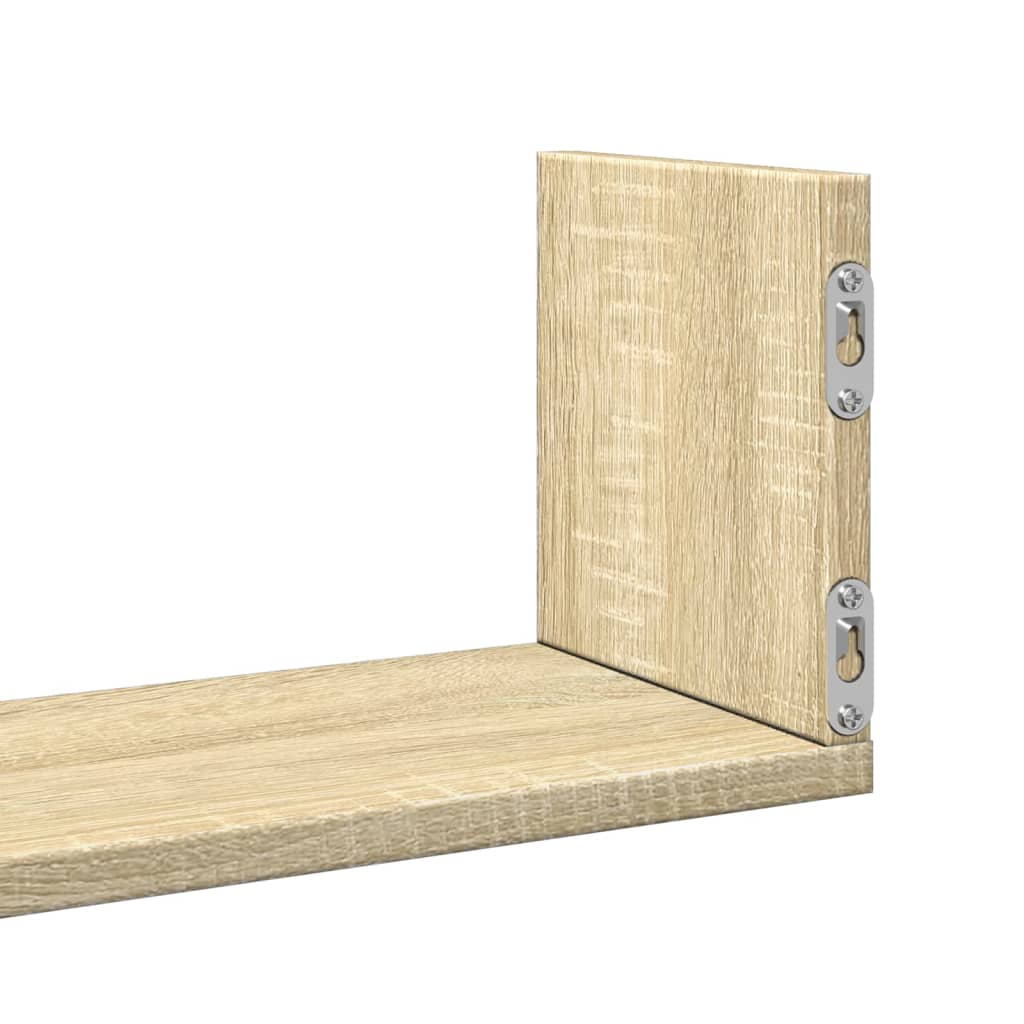 Wall shelves 3 pcs. Sonoma oak 58x18x18 cm wood material