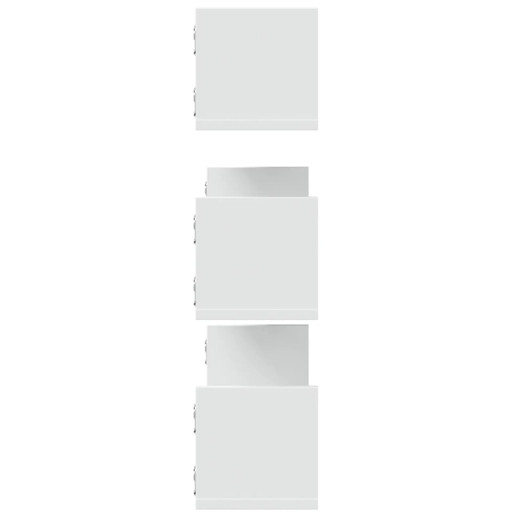 Wall shelves 3 pcs. White 80x18x18 cm wood material