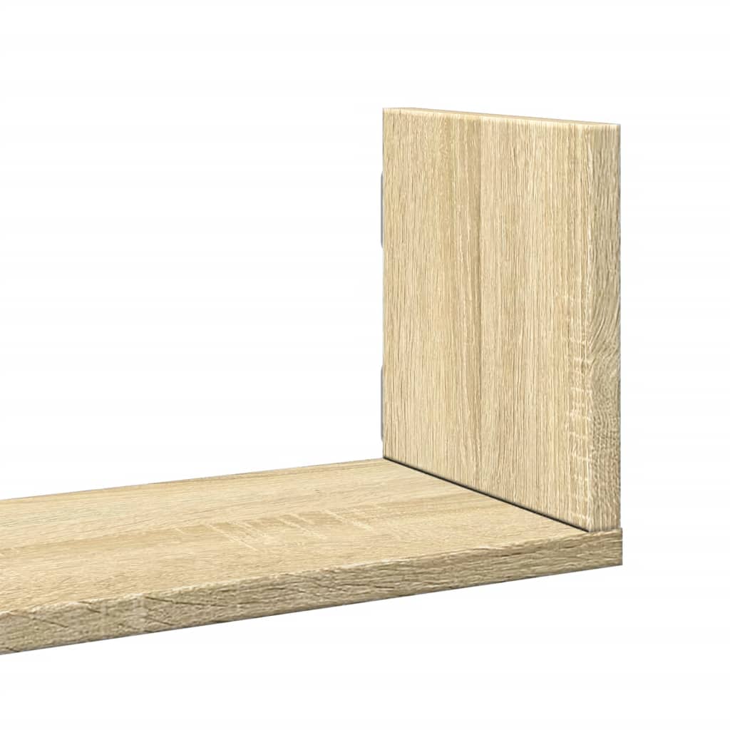 Wall shelves 3 pcs. Sonoma oak 80x18x18 cm wood material
